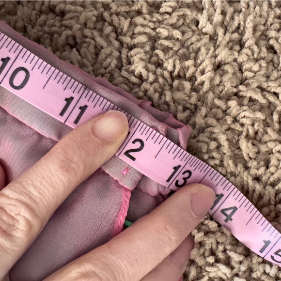 Vintage Chiffon Layered Rose Bud Appliqué Fairy Skirt - Picture 5 of 8